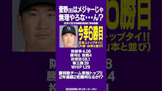 【今季6勝目🔥】ロッキーズ菅野智之さん(36)大谷翔平と山本由伸に並んでしまう😳  #菅野智之 #大谷翔平 #shorts