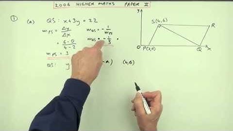 2006 SQA Higher Maths:  paper 2 no.1:  Lines in a parallelogram