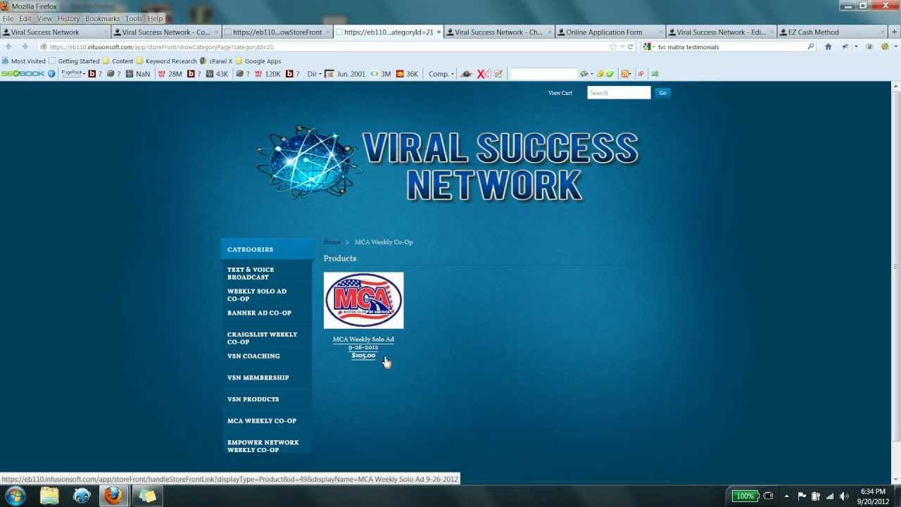 Using Viral Success Network To Get Coop Traffic for TVC/MCA