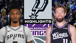 Highlights: San Antonio Spurs PUT ON A SHOW Vs Sacramento Kings