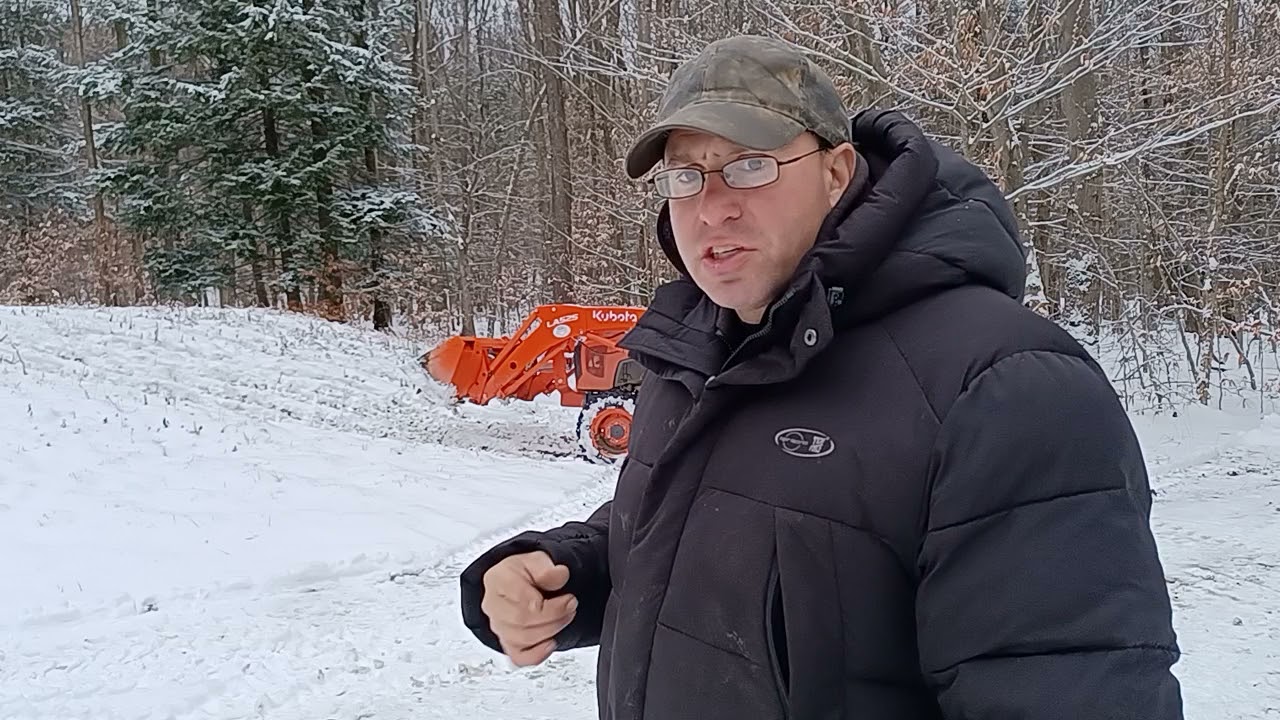 Tractor Snow Traction Test - Kubota L3901 - R4 tires - 1k ballast - YouTube