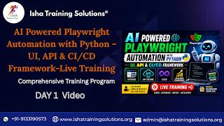 Playwright Automation with Python Day1 Video on 12th May 2026.Call/WhatsApp on 9133190573 to Enroll