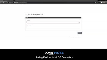 AMX MUSE | Adding Devices to MUSE Controllers