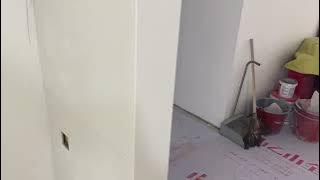 Perflex polyaspartic calacatta white tile grout installed on the wall tile