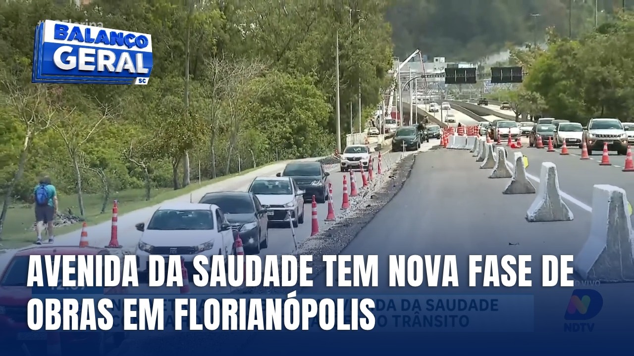 Obras na Avenida da Saudade alteram trânsito em Florianópolis por 15 dias