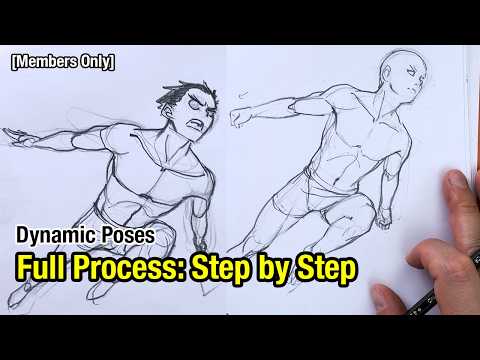 Figure Drawing Study - Dynamic Male Poses thumbnail