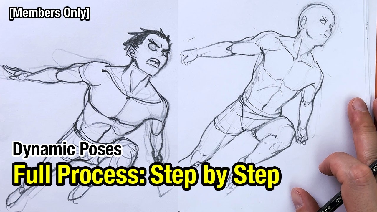 Figure Drawing Study - Dynamic Male Poses - YouTube
