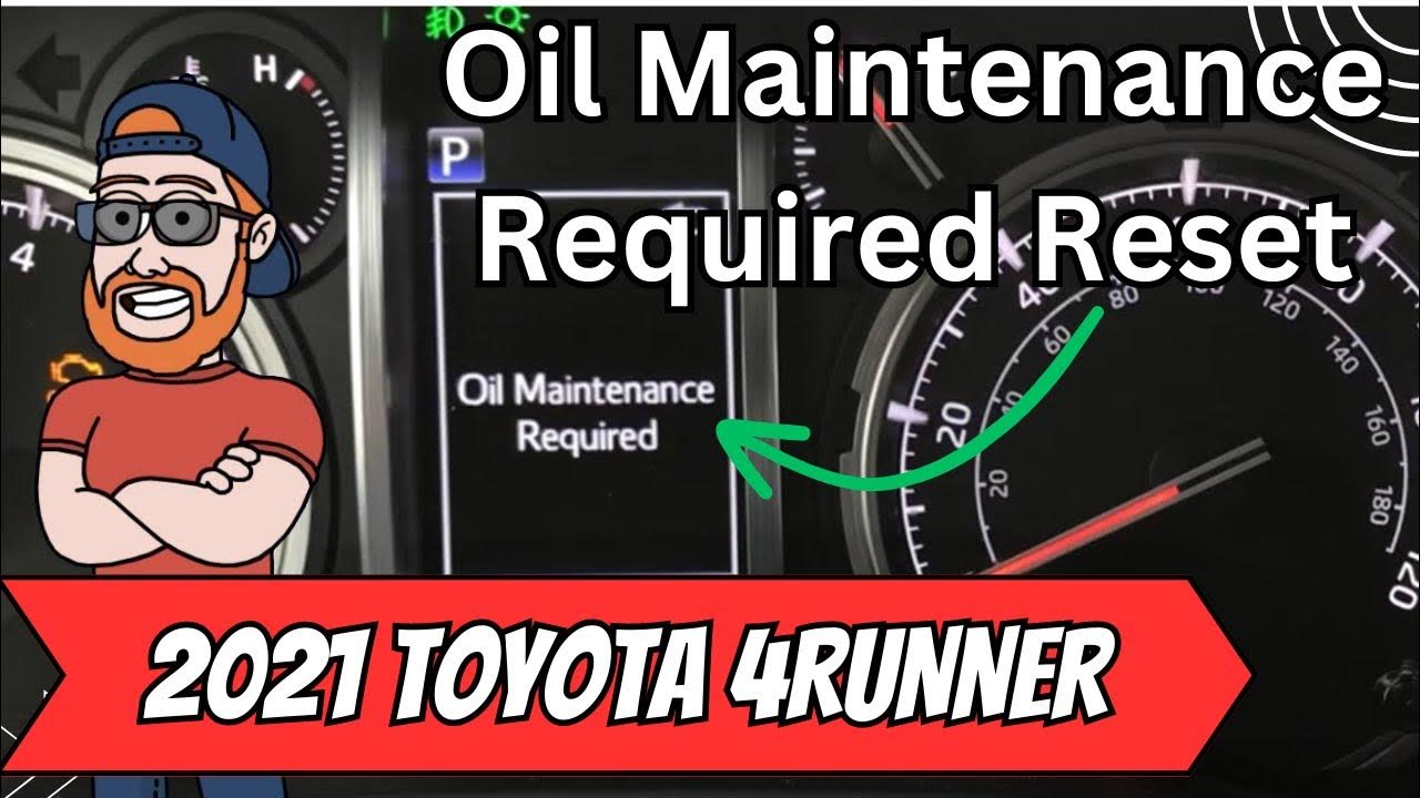 2021 Toyota 4Runner oil maintenance required reset - YouTube