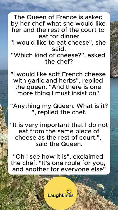 One “Roule” for the Queen | French Cheese Pun Joke #funny #laugher #jokes #storytime  #hilarious