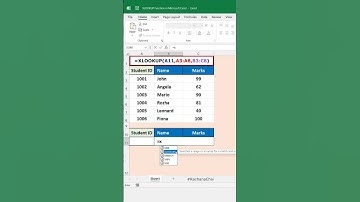 XLOOKUP Function in Excel | Excel Formula | Excel Tricks | #excel #exceltips #shorts