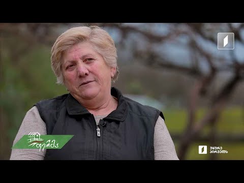 #არტიშოკი ფერმერი ქალი, რომელიც იმერული ოდების მაკეტებს ამზადებს