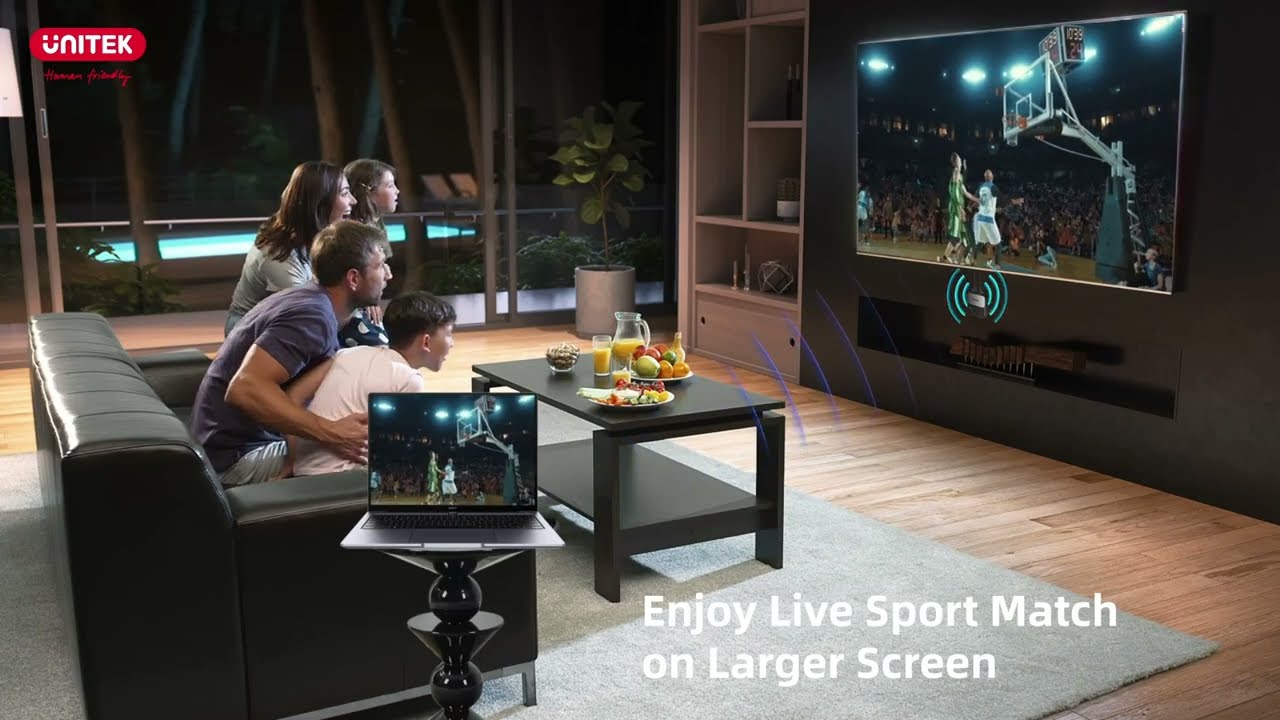 UNITEK V1162B Wireless Screen Mirroring Device