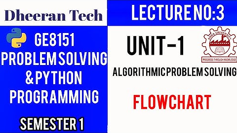 GE8151|PROBLEM SOLVING AND PYTHON PROGRAMMING |PSPP|Manojkumar Lectures|flow chart