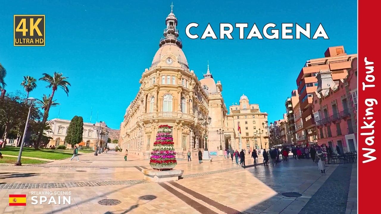 Cartagena, España 🇪🇸 | Paseo por el Teatro Romano y el Puerto en 4K