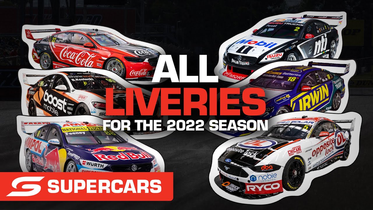 ⁣CLOSE UP: All liveries for the 2022 season - Beaurepaires Sydney SuperNight | Supercars 2022