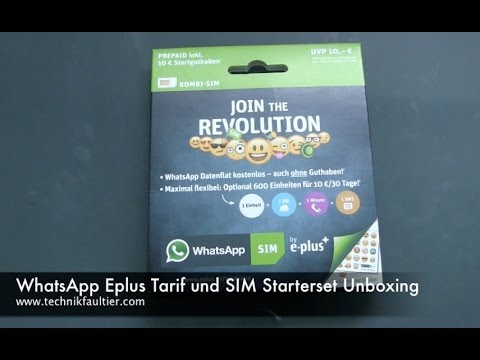 Update WhatsApp Eplus Tarif und SIM Starterset Unboxing