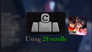 (TIPS!) Opening 28 rerolls in Roblox The Forge!