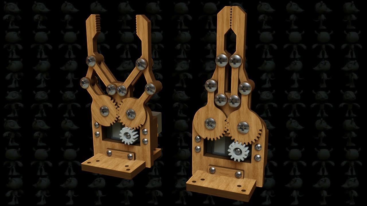 Laser Cut Servo Gripper II Mechanism 3D Model YouTube