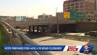 KCFD evaluating response routes, planning ahead for extended I-670, I-70 closures