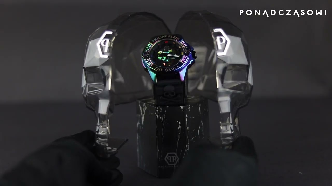 Orologio Philipp Plein The Skull Rainbow 44mm – Unisex, Cassa In Acciaio Con Finitura Arcobaleno, Cinturino In Silicone Nero - 3