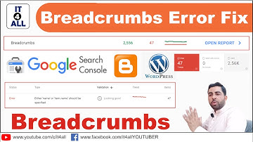 Breadcrumbs Error How to Fix || Breadcrumbs Error Blogger || Breadcrumbs Error WordPress