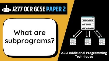 Subprograms | 2.3 | OCR GCSE Computer Science | J277