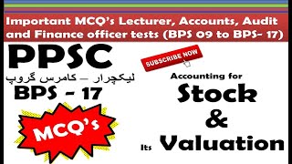MCQ's| PPSC Commerce Lecturer preparation| Accounting for Stock & its Valuation| FPSC, NTS, Exams screenshot 5