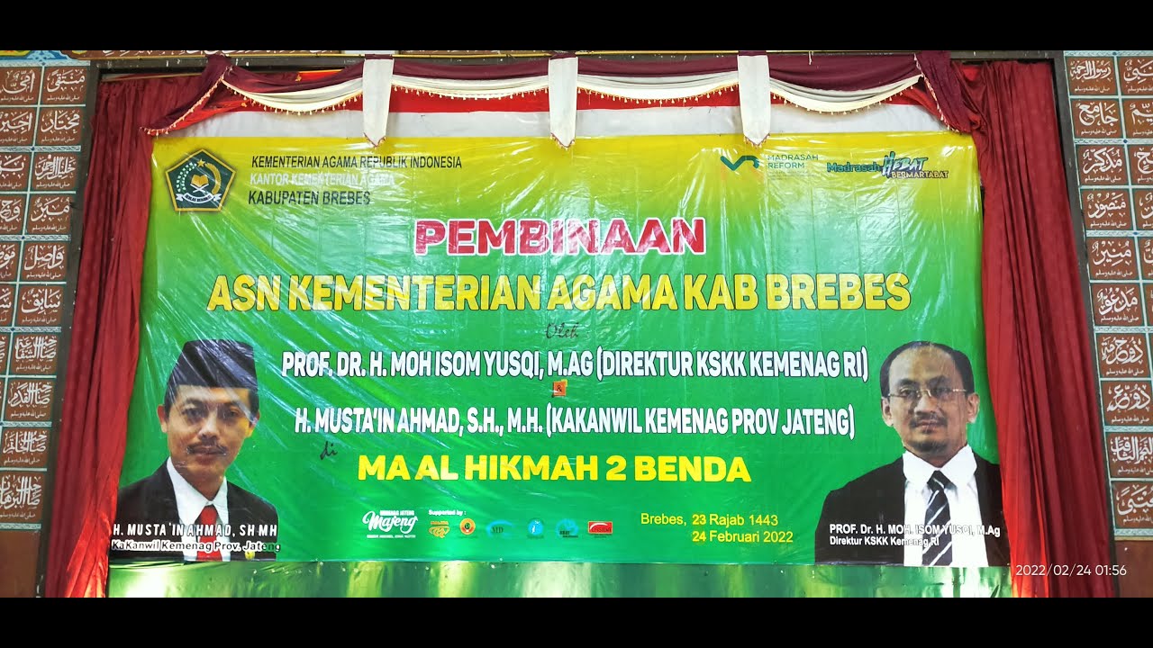 Pembinaan ASN Kementerian Agama Kab Brebes Oleh Direktur KSKK kemenag ...
