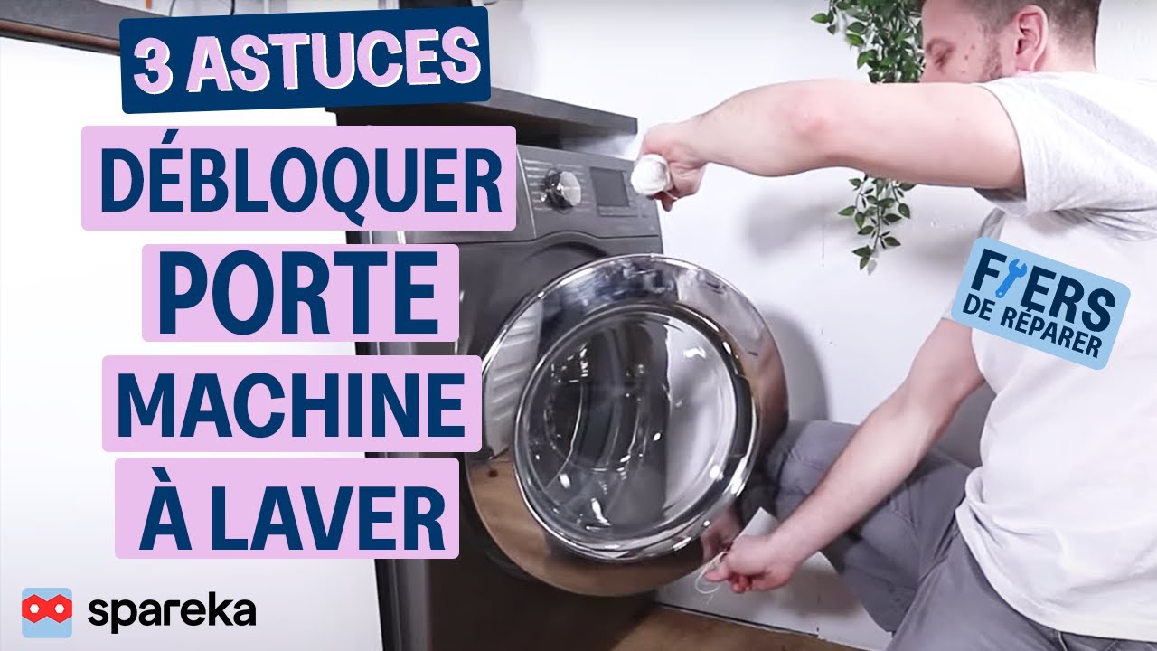 3 astuces pour débloquer la porte de votre machine à laver - YouTube