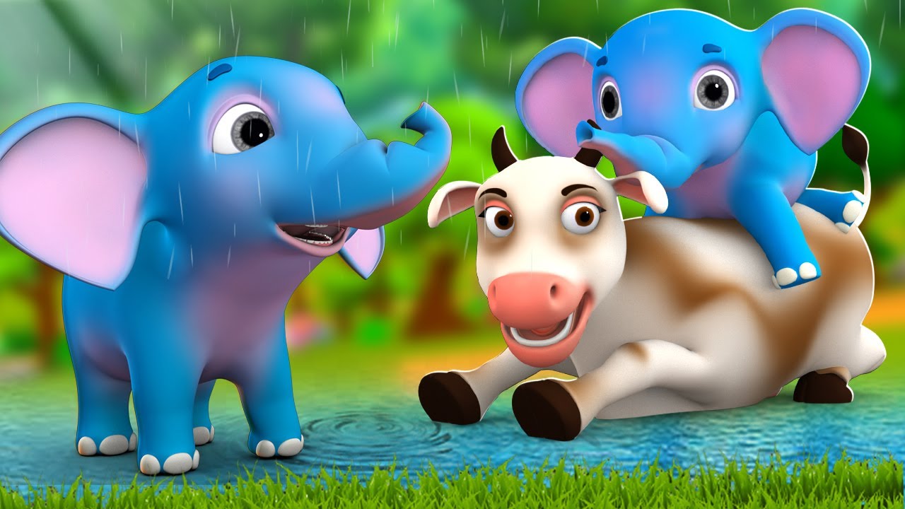 The Falling Cow story Kids. Cow elephant