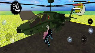 Neon Iron Stickman Rope Hero Gameplay screenshot 4