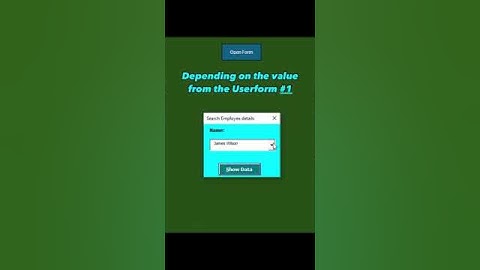 2 Userforms connected together!  #shortsvideo #excel#excelvba