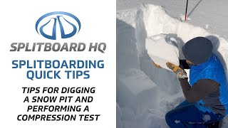 Tips for Digging a Snow Pit and Performing a Compression Test