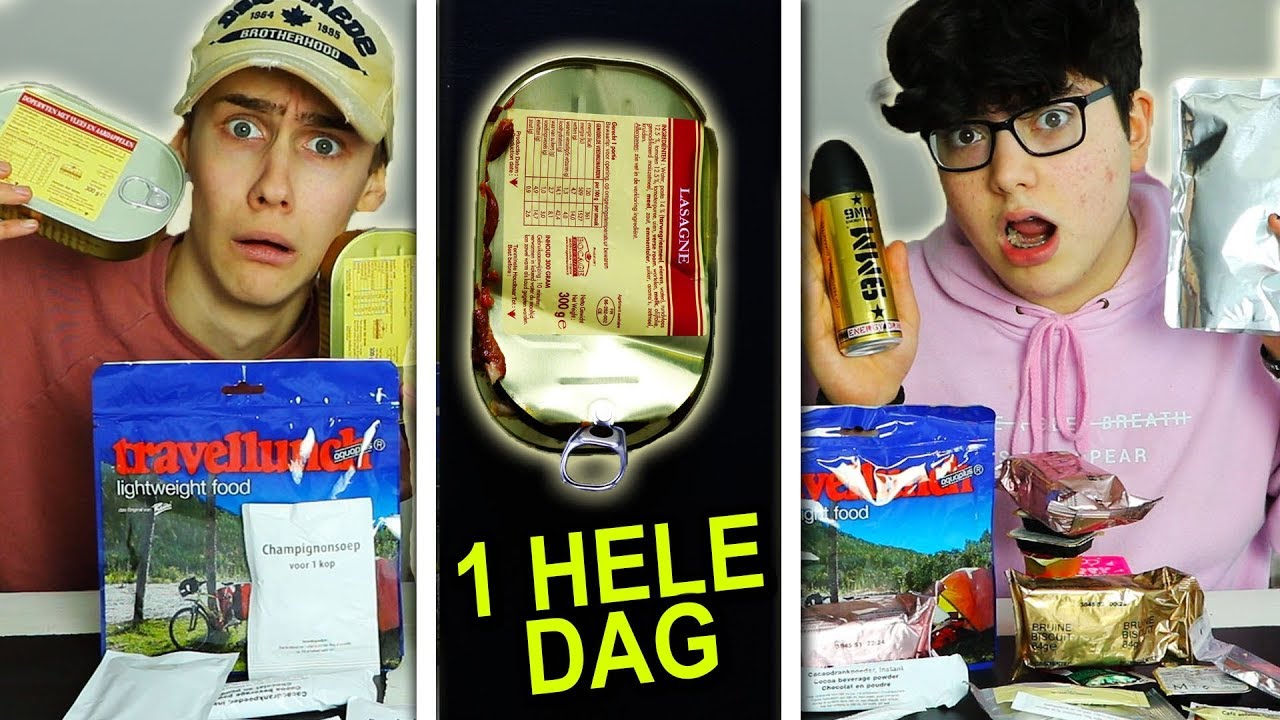 1 HELE DAG LEGER VOEDSEL ETEN!