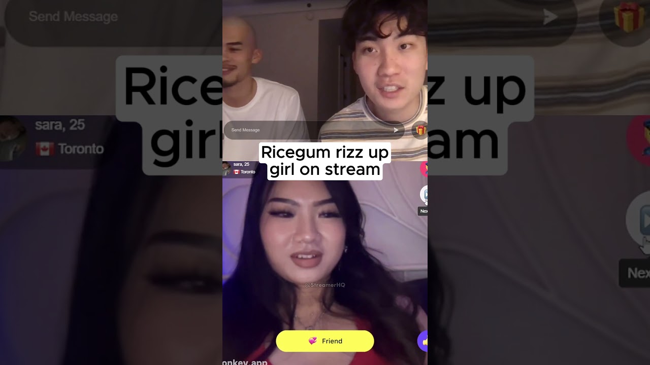 Ricegum RIZZ up girl on stream...