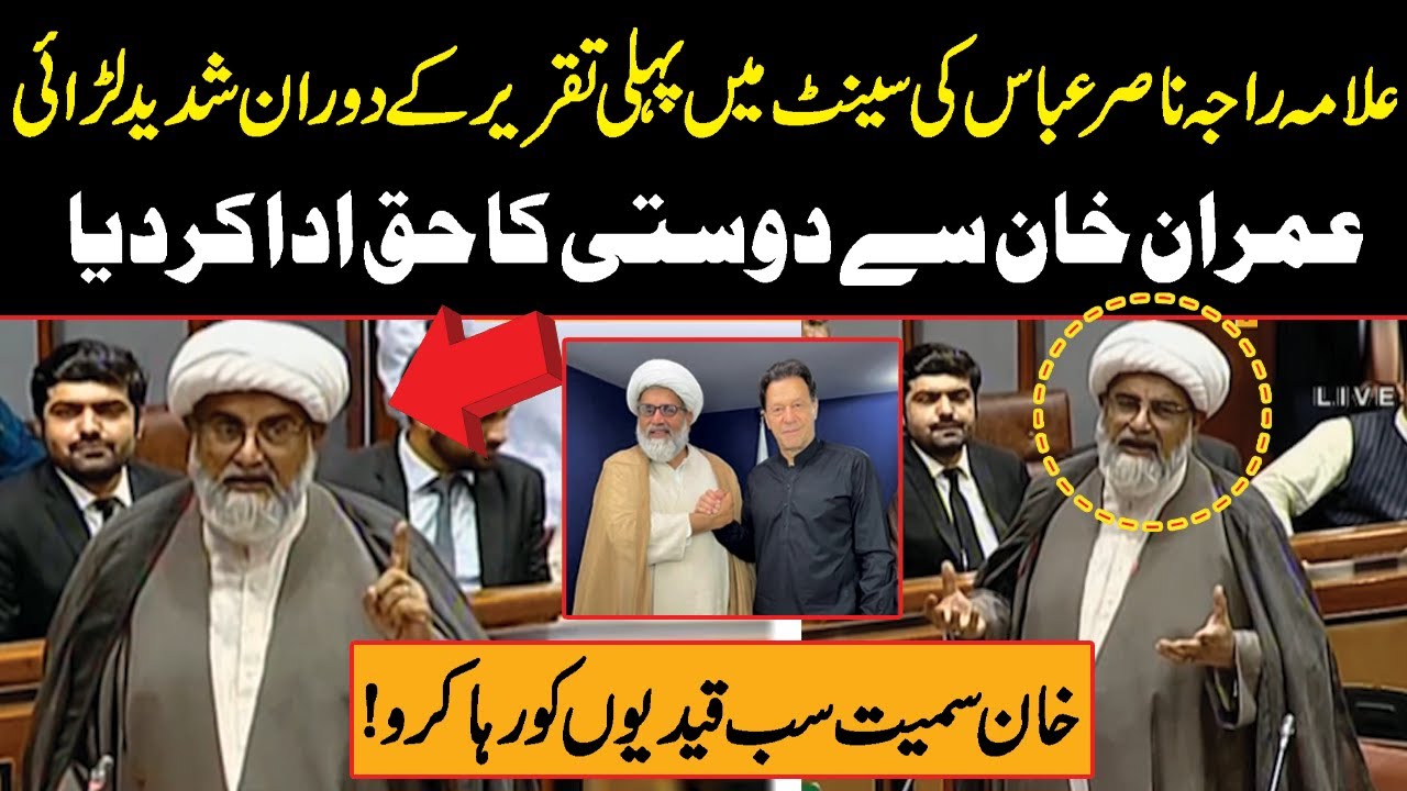 Heavy Fight during First Speech of Allama Raja Nasir Abbas in Senate | Public News