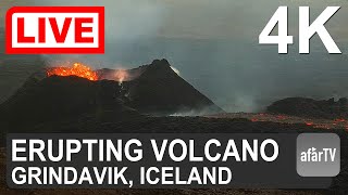LIVE IN 4K: Volcanic Eruption Near Grindavik, Iceland