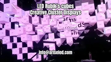LED Rubik‘s cubes, Creative Cluster Displays ,#CUBIC,#cubicled, #magiccube,#pillarled,#ledpillar,