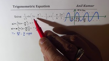 Trigonometric Equation sin (3x - pi/2) =  sq rt 3/2