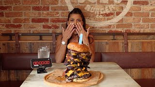 YOU THINK YOU'LL BEAT THAT FOR £100! 'BEAT THE MEAT' | LOU & JOES BURGER | @LeahShutkever