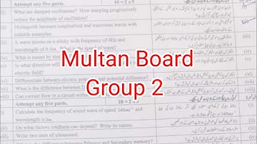 10th class Physics Multan board group 2 paper 2024 || 10th physics evening paper 2024