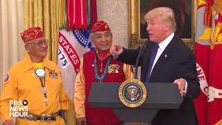 WATCH: President Trump meets World War II Navajo code talkers at White House