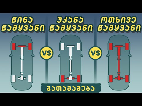 წინა წამყვანი VS უკანა წამყვანი VS 4X4 - რა განსხვავებაა?