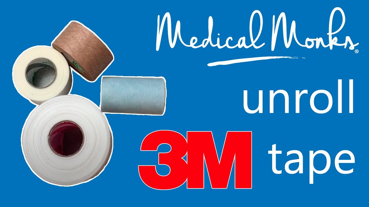 3M Micropore Skin Friendly Silicone Medical Tape, 1 Inch X 5-1/2 Yard,  Blue, 12 Rolls, 1 Pack
