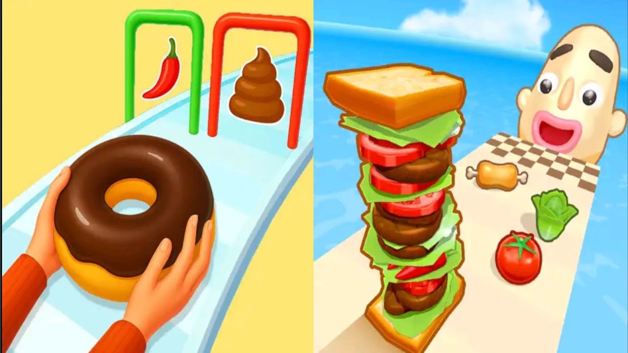 Bakery Stack Cooking Battle vs Sandwich Runner - All Levels Gameplay Android iOS Ep1 