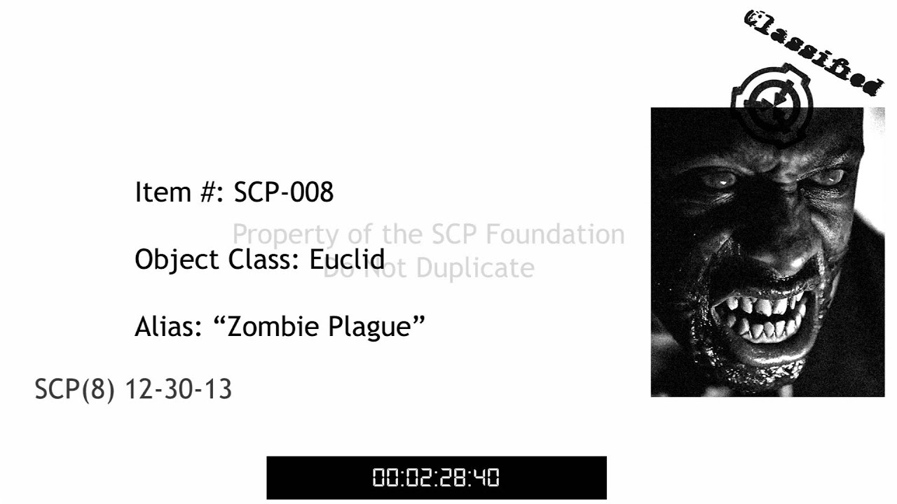 SCP-008 Zombie Plague  object class euclid 