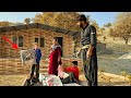 A young nomadic couple celebrated buying baby essentials with their family on the farm.🤰🏔🎉