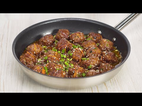 30 MINUTE DINNER | Mongolian Meatballs - SWEET GLAZED MEATBALLS. Recipe by Always Yummy!