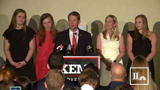 Brian Kemp's full speech after earning spot in the runoff