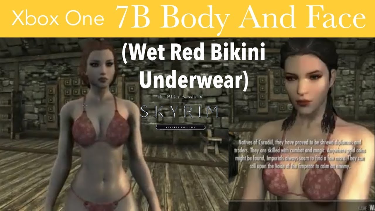 Skyrim Se Xbox One Mods B Body And Face Wet Red Bikini Underwear